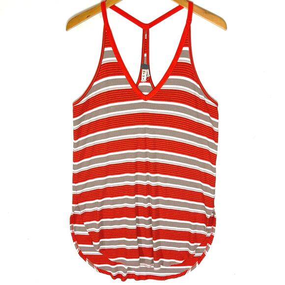 FREE PEOPLE x WE THE FREE Women’s Louie Striped Rib Knit Tunic Tank - Picture 4 of 7